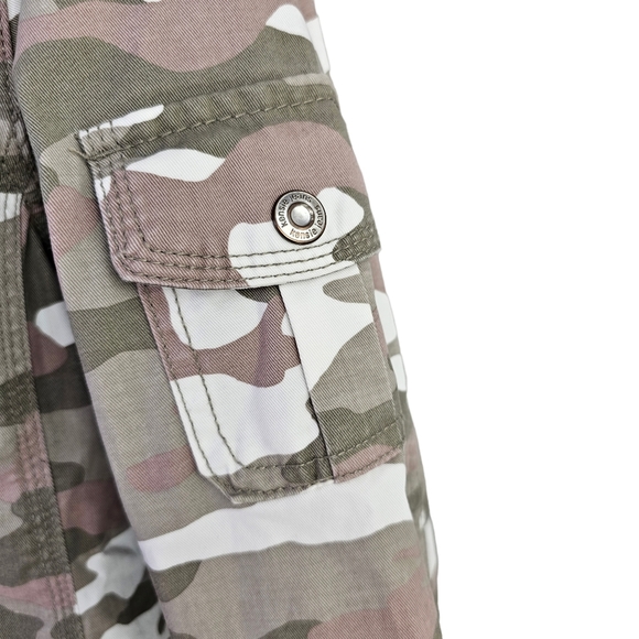 Kensie Jeans rose water camouflage moto jacket Size XL NWT - Picture 4 of 10